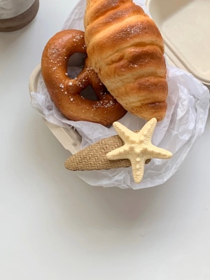 沙滩感立体海星草编发夹