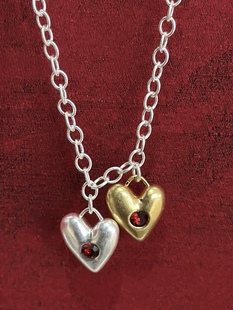 vogueess金属做旧光芒爱心红石镶嵌项链飞行家星星镶钻长款