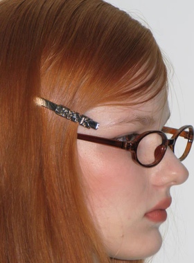 vogueess自制金属字母CRANK发夹一字甜酷发饰冷淡风鸭嘴刘海边夹