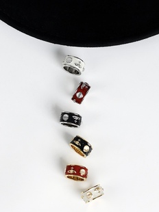 vogueess新款小众轻奢设计戒指土星滴釉指环时髦感配饰网红同款