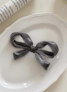 vogueess人鱼姬高级感蝴蝶结发夹侧边刘海马尾夹发饰earlobe同款