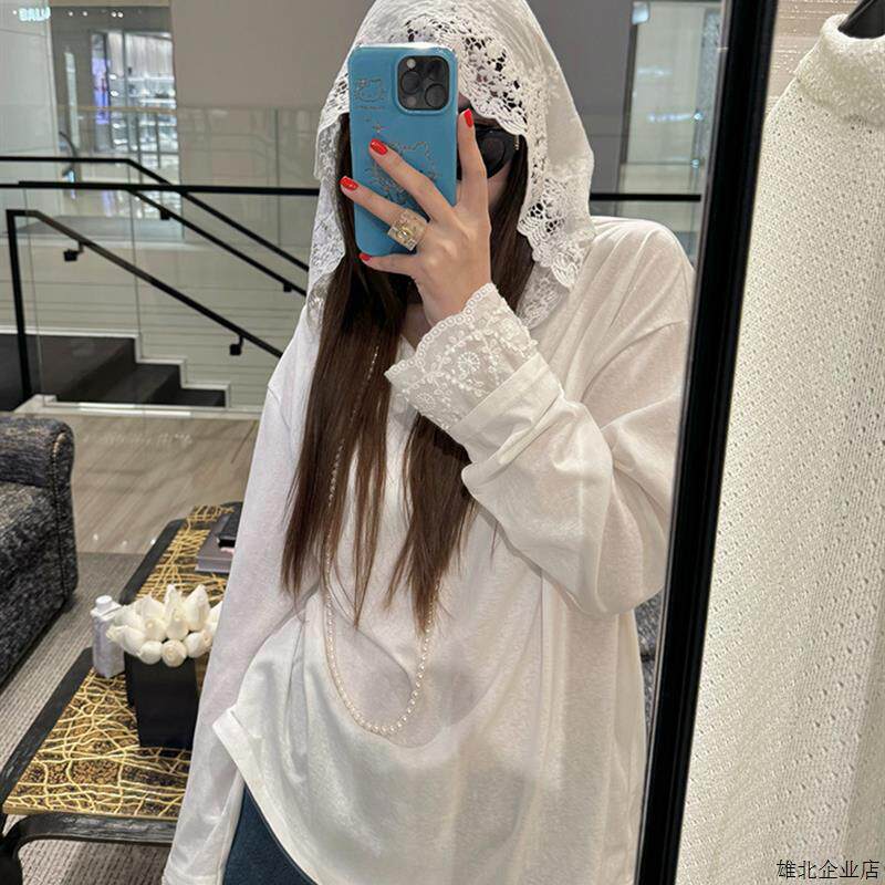 2025秋装白色长袖t恤女新款COSPLAY配件/