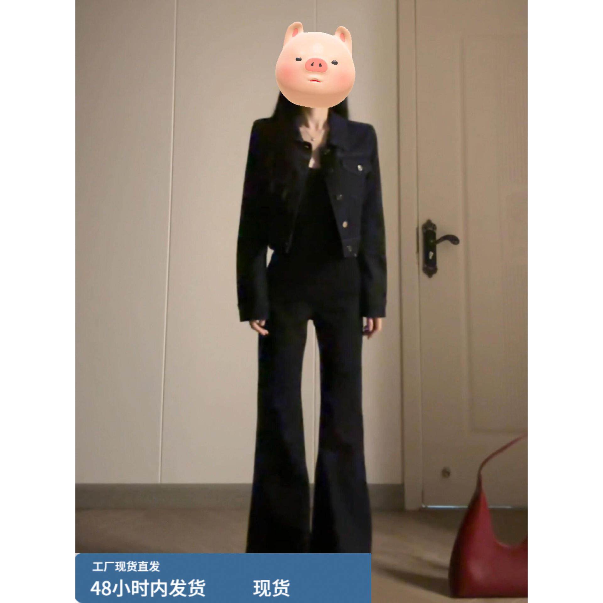 小香风覆古黑色夹克外套女2025早秋季新款独特漂亮小个子短款上衣,运动/瑜伽/健身/球迷用品,广场舞套装,淘宝优惠券,粉丝福利购,淘宝优惠卷