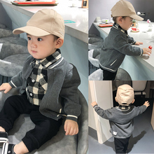 1一3岁婴儿童针织衫 男宝宝女童洋气外套装 纯棉秋冬加厚毛衣服开衫