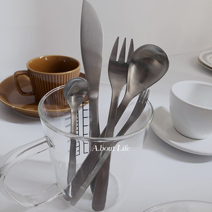 可爱轻复古西餐刀叉勺304不锈钢拉丝哑光 风格 「About Life」日式