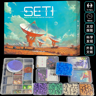 SETI地外文明桌游卡牌德式1-4人休闲聚会算分天空探险科幻游戏