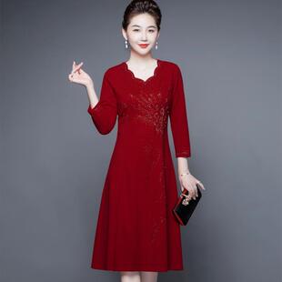 高端喜婆婆婚宴装参加结婚礼服妈妈岳母高贵年轻连衣裙22