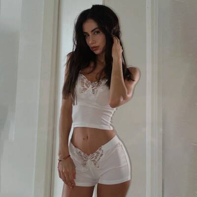 Women's Lace Butterfly Strap Top & Shorts Set Y2K Style