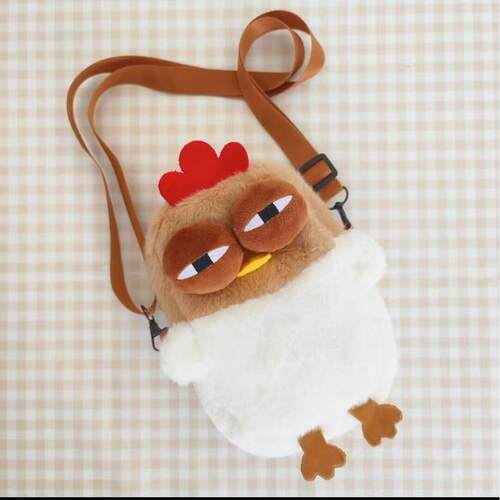Funny UglyCute Chicken Plush Crossbody Bag for Women Girls