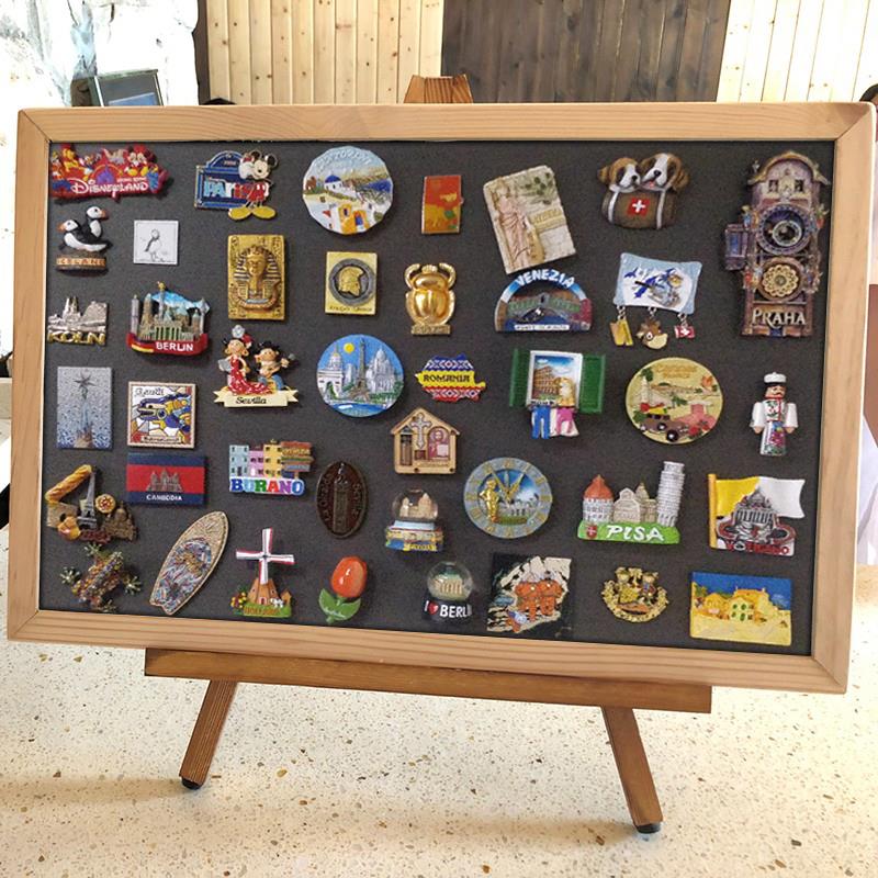 冰箱贴展示板磁吸化妆墙复古留言板黑板咖啡馆装饰板便利贴磁扣板