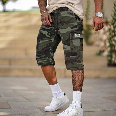 Men’s summer camouflage 7/8 pants fashionable trendy