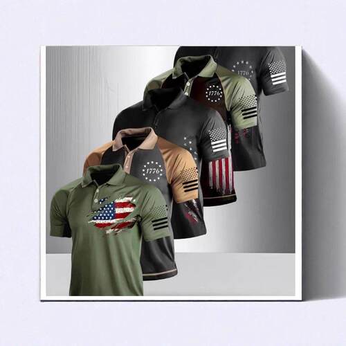 3 Pack Men's Big & Tall Henley Short Sleeve Shirts Cotton