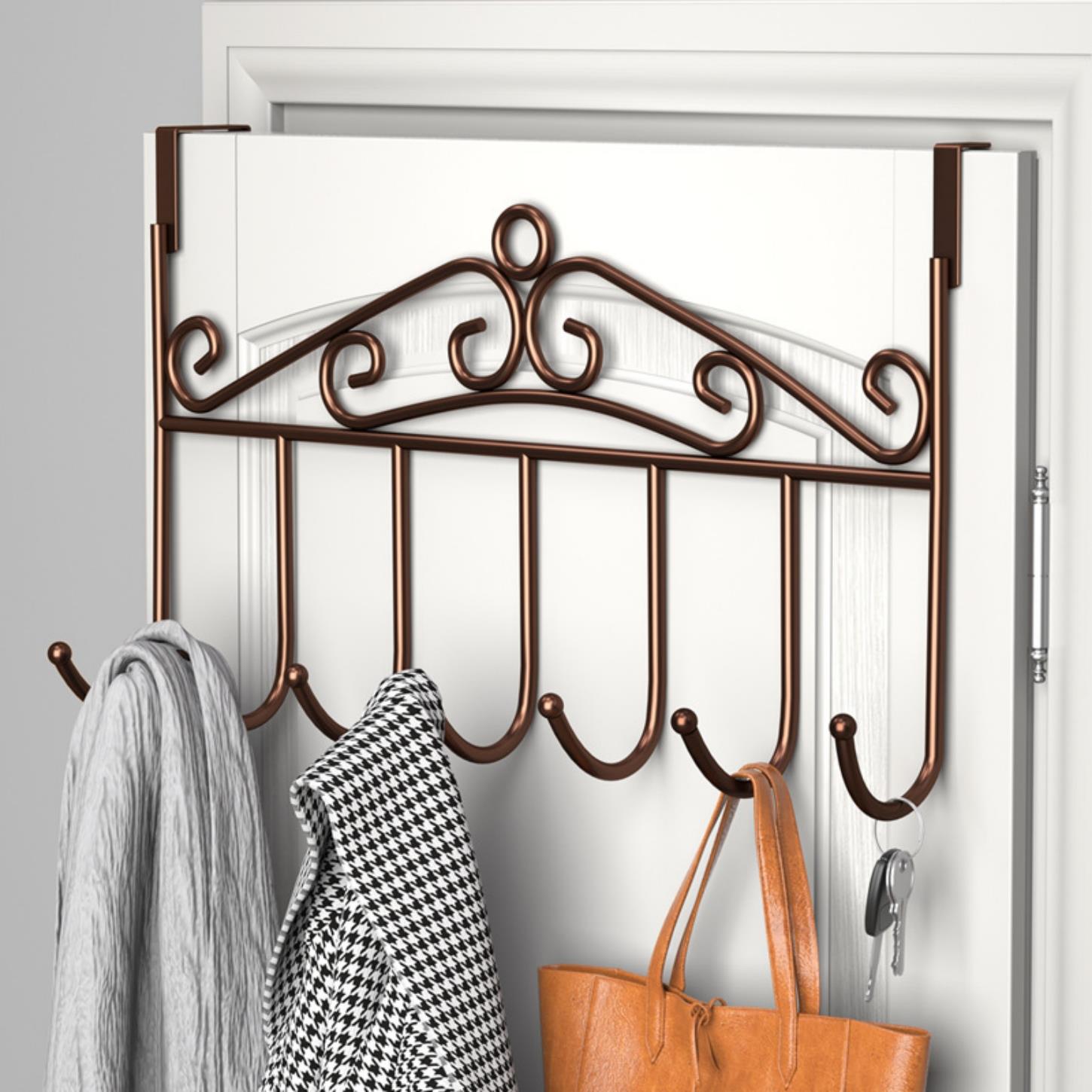 门后挂钩免打孔强力衣钩挂衣置物架衣服壁挂墙上帽子钥匙挂架收纳