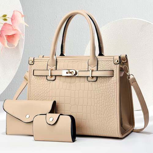 Women's High-Quality Embossed Leather Satchel
