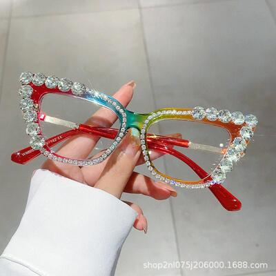 Clear Lens Cat Eye Computer Glasses Women Men Casual Daily