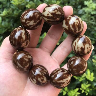 贝叶棕大花根菩提根佛珠手串男款霸气十足菩提子手链饰品档位念珠