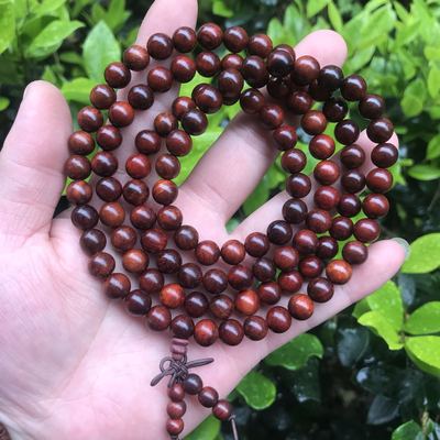 文玩正品红酸枝木佛珠手串108颗男女情侣款饰品念珠手链红木