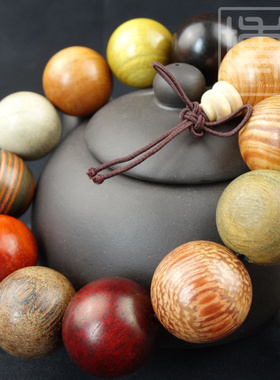 中国结绿檀佛珠手链多宝串