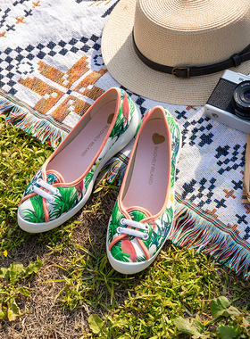 ILR因爱乐诗原创花卉浅口单鞋女设计感透气轻便舒适休闲平底女鞋