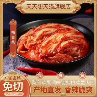 天天想辣白菜5袋2250g泡菜韩国正宗延边小咸菜酱菜下饭开胃菜免切