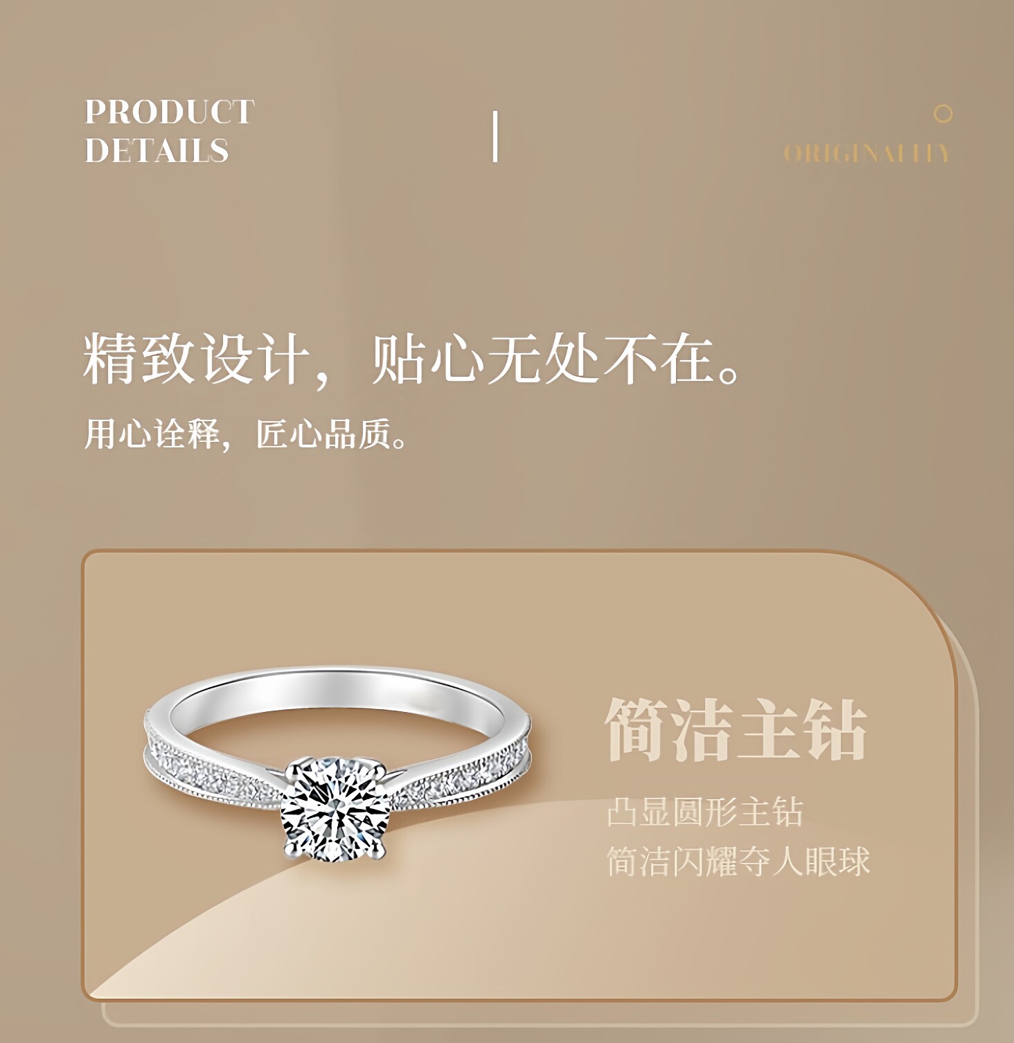 活动！莫桑钻经典四爪闭口戒指一克拉莫桑石求婚钻戒送女友礼物