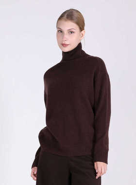 /24年冬季新款百搭气质乌木棕毛衫DMS42001