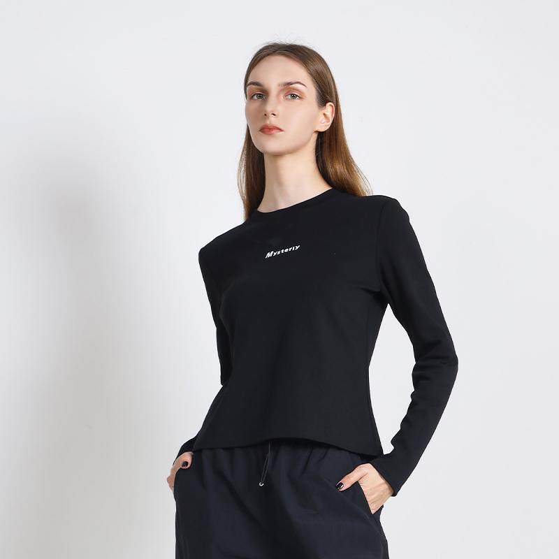 /25年春季新款长袖T恤针织衫黑色减龄CTX5005,女装/女士精品,T恤,淘宝优惠券,粉丝福利购,淘宝优惠卷