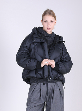 Jane express/简表达24年冬季新款羽绒服黑色墨黑DYR43001-1