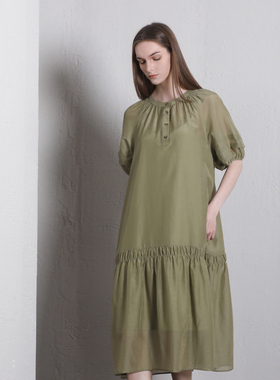 Jane express/简表达24年夏季新款连衣裙长裙百搭休闲XLY41012