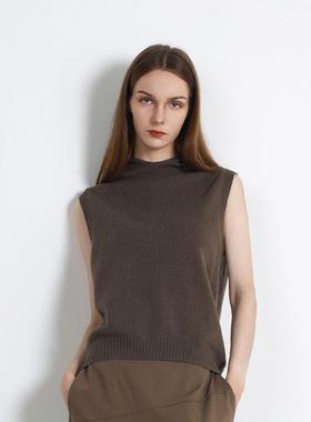 Janeexpress/简表达25年春季女士新款连帽针织衫背心CMS51001