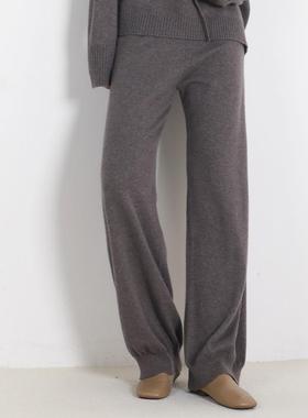 /24年冬季新款毛织裤子针织裤宽松DKZ43001