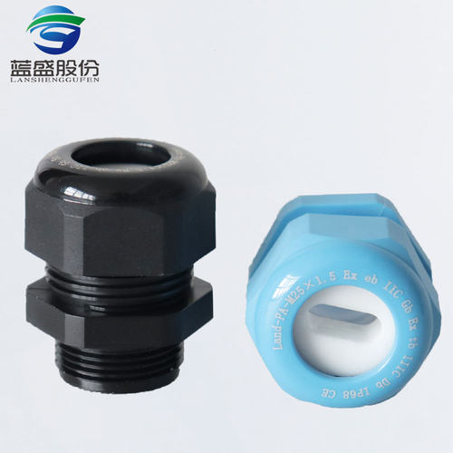 蓝盛 Ex防爆扁孔尼龙电缆防水接头IP68伴热带密封格兰头CE固定头