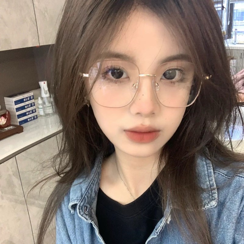 专业配近视眼镜女可配有度数散光防蓝光素颜大框显瘦眼睛框镜架男