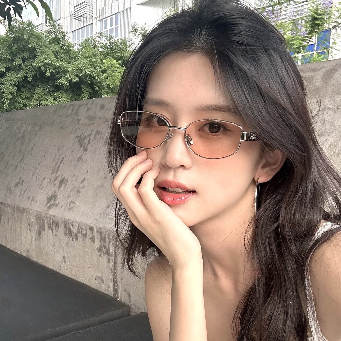 2026新款偏光墨镜西柚粉色女款太阳眼镜防紫外线老钱风防晒带度数