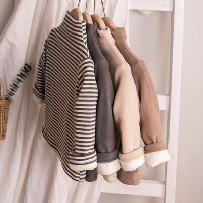 婴儿打底衫加绒儿童加厚保暖上衣