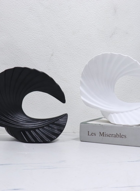 创意几何海浪树脂酒柜家居摆件