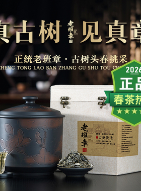 【2026春茶】老班章古树挑采普洱茶生茶纯料紫陶罐礼盒装南亦茶叙