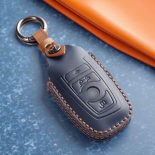 适用宝马钥匙套3系5系7系真皮x3手工x5新款530Li车钥匙扣包壳漏标