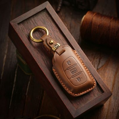 复古钥匙套适用于北京现代IX35领动朗动悦纳汽车手工真皮保护壳
