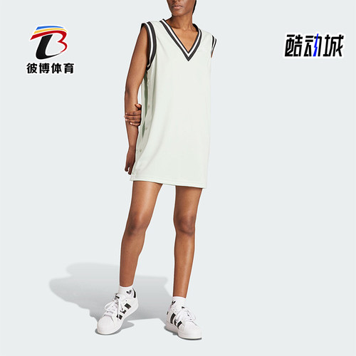 阿迪达斯正品女子休闲连衣裙