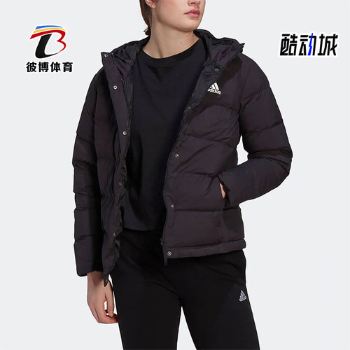 阿迪达斯女士保暖连帽运动外套