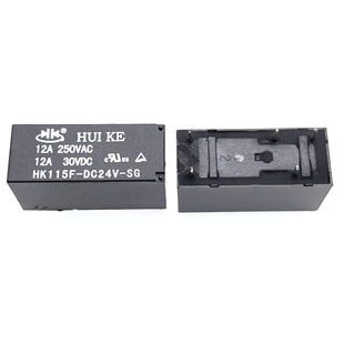 包邮汇科继电器 HK115F-DC24V-SG 现货1组转换 12A250VAC 5脚 24V