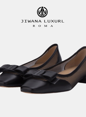 [JL春夏新品]JIWANA LUXURL 女士DENO网面尖头平底鞋