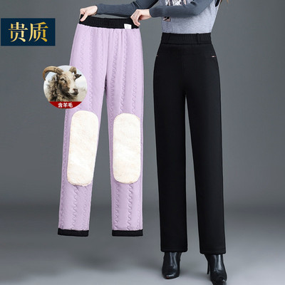 加厚羊毛牛仔裤女冬外穿