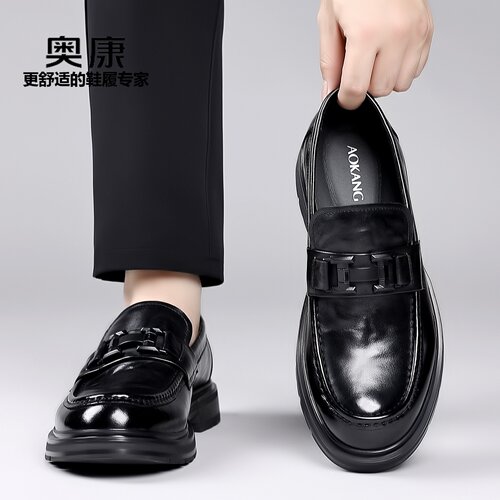 奥康头层牛皮男士皮鞋限时优惠