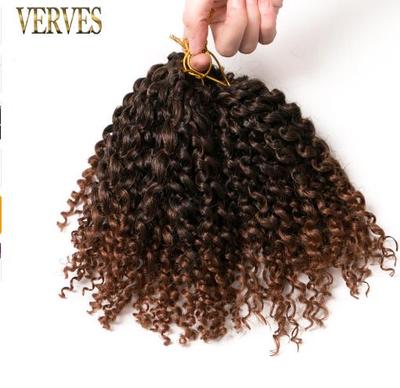 假发辫子短卷接发脏辫女8英寸30g长辫子外贸Dirty braid malibob