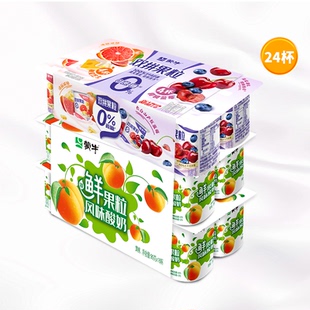 蒙牛鲜果粒黄桃味*16杯+蓝莓酸奶*8杯