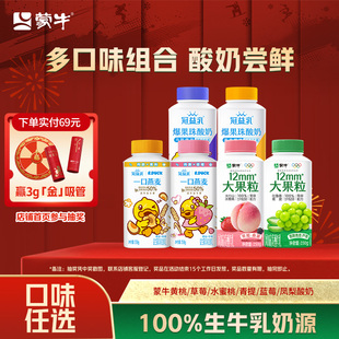 蒙牛黄桃/草莓/水蜜桃/青提/蓝莓/柠檬酸奶250g