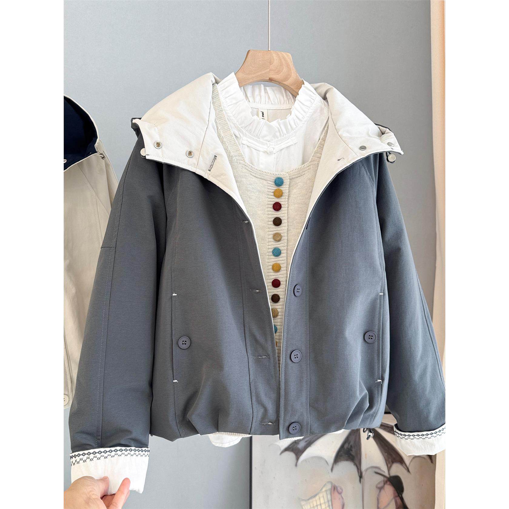 连帽短款棉衣棉服女秋冬新款韩版宽松显瘦上衣休闲刺绣加棉外套潮,个性定制/设计服务/DIY,棉服工装,淘宝优惠券,粉丝福利购,淘宝优惠卷