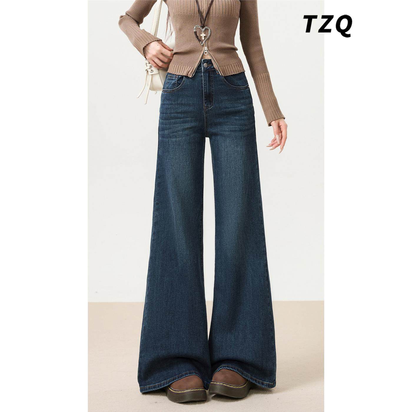 美式高腰微喇牛仔裤女爆款2025年秋季新款弹力显瘦不贴腿喇叭裤子,个性定制/设计服务/DIY,棉服工装,淘宝优惠券,粉丝福利购,淘宝优惠卷